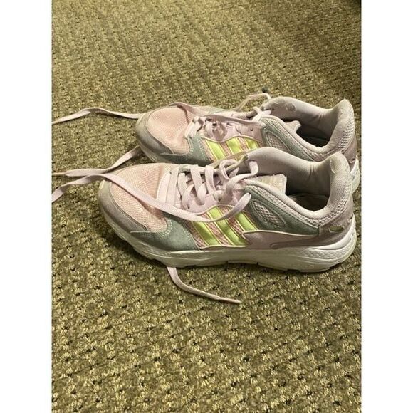 Adidas Pink Tennis Shoes Sneakers Sz 6 - Picture 5 of 5